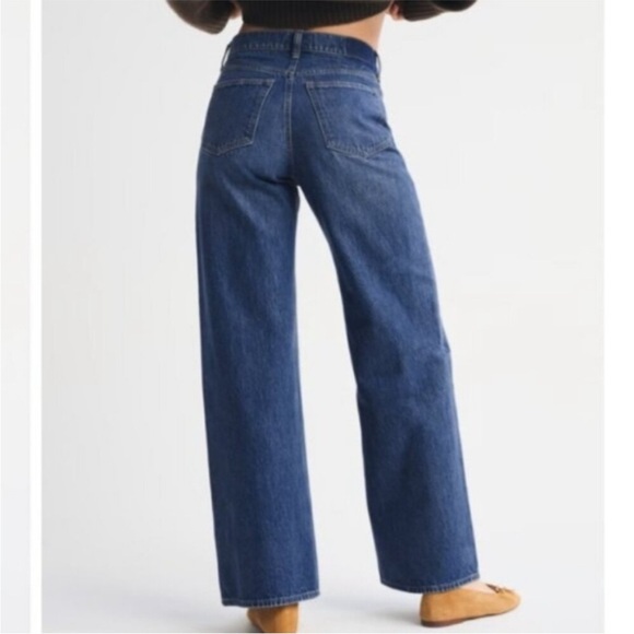 Abercrombie & Fitch The Wide Leg High Rise Jeans Size 27 / 4 Long - Picture 2 of 6